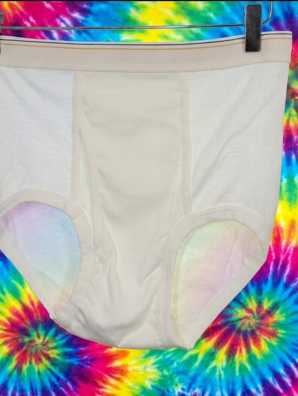 Vintage Fruit of the Loom Men's White Cotton Briefs Size Medium 34-36